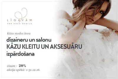 KĀZU KLEITU UN AKSESUĀRU IZPĀRDOŠANA. VISAM – 20%