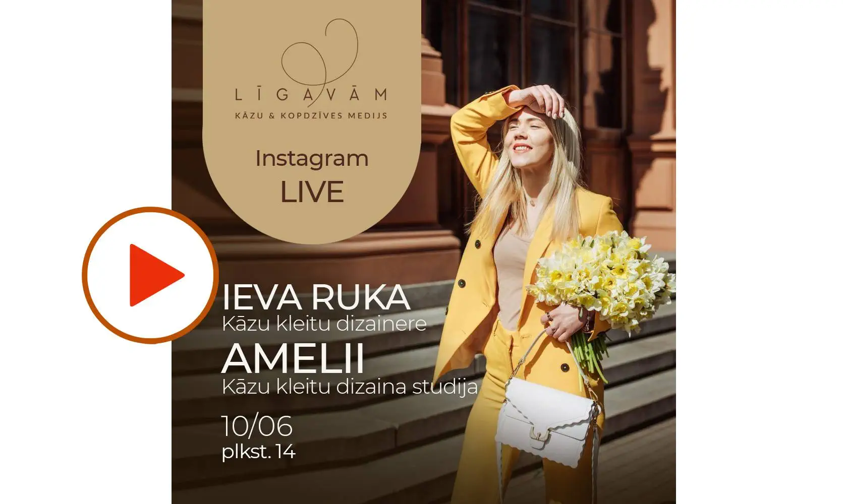 KĀZU KLEITU DIZAINERE IEVA RUKA / AMELII – INSTAGRAM LIVE ATSKATS