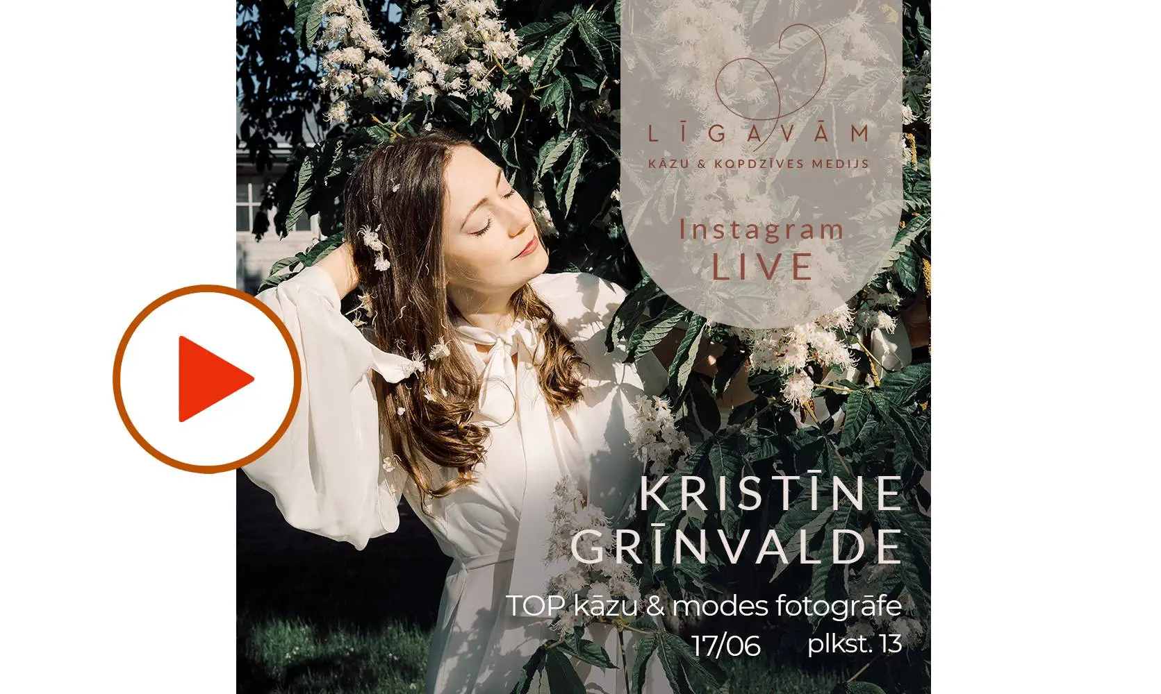 TOP KĀZU & MODES FOTOGRĀFE KRISTĪNE GRĪNVALDE – INSTAGRAM LIVE ATSKATS